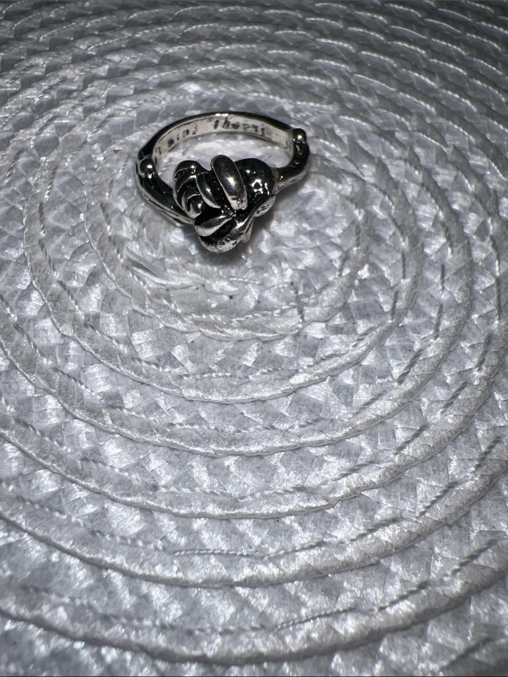 Vintage Sterling Silver Rose Ring in Silver by Unknown Brand